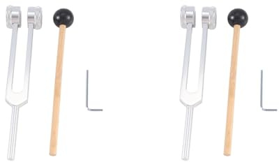 Qezodsx 2X 174 Hz Tuning Fork for Healing Repair Reliever Stress & Healing Musical Instrument with Silicone Hammer Tuning Fork