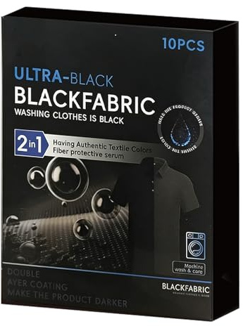 Générique Färgämnen för kläder, svart och återupplivande färg, 10 ark svart färgning - för bomull siden ull t-shirts jeans byxor tröjor