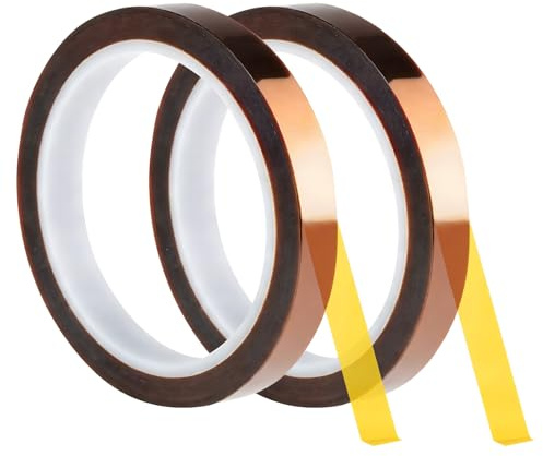 Cinta térmica de 15 x 33 m, cinta adhesiva de alta temperatura, aislante térmico para impresora 3D, sublimación, impresión electrónica, transferencia térmica, circuitos impresos, 2 rollos