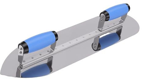 Eminchu Paleta de Piscina de Doble, Paleta de Enlucido de Acero Inoxidable, Herramienta de Construcción Resistente con Remaches Reforzados, Ideal para Construcción de Paredes, Techos y Pisos,