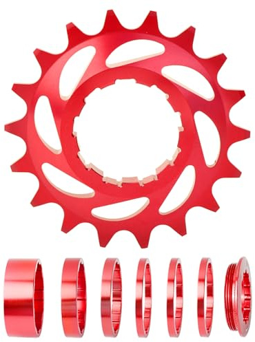 APGLSXY Rueda de inercia de aleación de aluminio 16T 18T de una sola velocidad para bicicletas de montaña y carretera, juego de conversión de ruedas libres de una sola velocidad