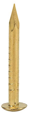 Blaihild 100Pcs Brass Round Head Nails Fasteners Hardware Accessories with 3 Sizes 10mm 15mm 18mm for DIY Crafts Picture Hanging Toy House Decoration (15mm Long)