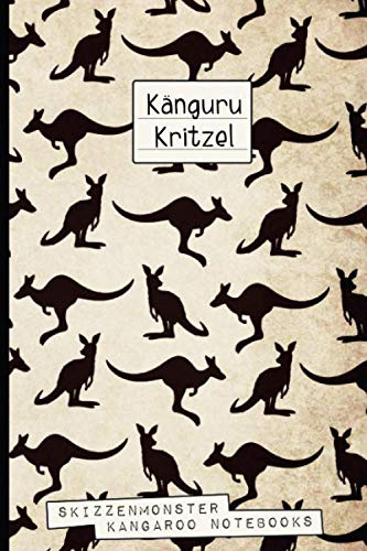 Känguru Kritzel: Funky Känguru-Fan Notizbuch | 120 punktierte und leere Seiten zum Kritzeln, Schreiben und Zeichnen