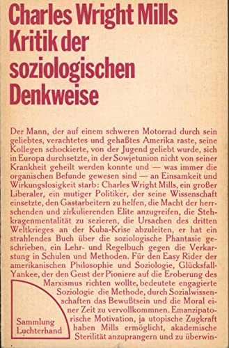 Kritik der soziologischen Denkweise.