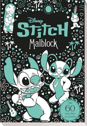 Disney Stitch: Malblock: über 60 lustige Motive zum Ausmalen!: Malblock mit Goldfolienpägung