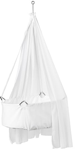 Leander Betthimmel für Leander Classic™ Wiege Weiß - Babybett Himmel fürs Babyzimmer - Schützender Wiegenhimmel aus transparenter Baumwolle