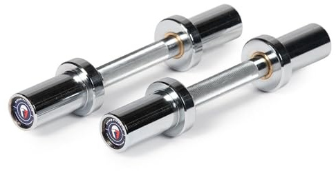 Titan Fitness Pair 15in Loadable Olympic Dumbbell Bars, 400 LB Capacity Each, Knurled Handles for Home Gym Strength Training