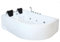 Whirlpool Badewanne Bali | Eckbadewanne mit 14 Massage-Düsen, Armaturen & XXL-Kopfstützen | Maße: 180 x 120 cm | Für rechte oder linke Eckmontage | Spa-Badewanne für 2 Personen