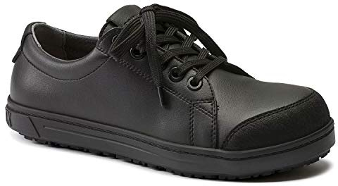Birkenstock QS 500 S3 säkerhetssko av vattenavvisande mikrofiber med EN ISO 20345:2011-certifiering, svart, 41 EU