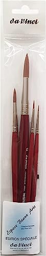 Da Vinci Series 5580 cosmotop Spin - Aquarell-Pinsel-4er Set Synthetik, no. 0, 2, 6, 12 Made in Germany