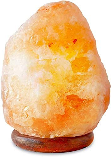 Silk Route Home Himalayan Salt Lamp with Dimmer Switch - Uniquely Handcrafted with Wooden Base… (7-9KG)