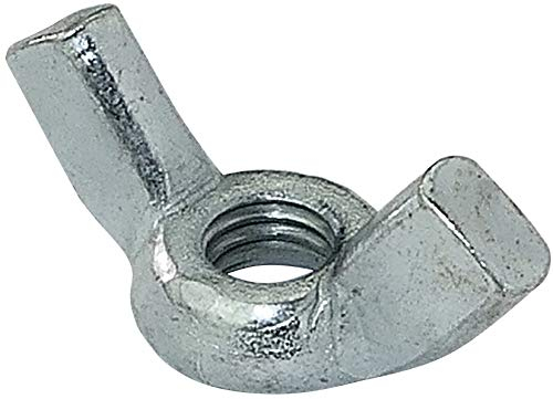 AERZETIX - Set di 50 - Dadi con alette/orecchie - Dado a farfalla - Acciaio zincato - Filettatura M5 metrica femmina - Fai da te - Colore argento - C45455