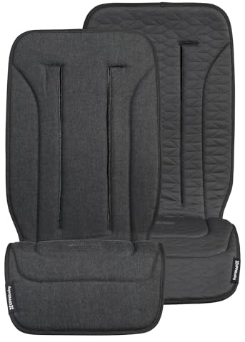 UPPAbaby Reversible Seat Liner/Water-Resistant and Comfortable/Easy Stroller Attachment/Reed (Charcoal Denim/Cozy Knit)