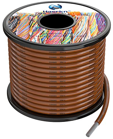 14awg 2.0mm² Silikon Elektrischer Draht Kabel Braun 10 Meter Weich und flexibel sauerstofffrei hochtemperatur beständiger verseilter verzinnter Kupferdraht