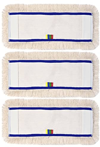 Profi Wischbezug aus Baumwolle | 40cm Breite | 3er-Pack | für alle Bodenarten und Bodenwischer | Ersatzbezug zur Schmutzaufnahme mittels Wischmopp