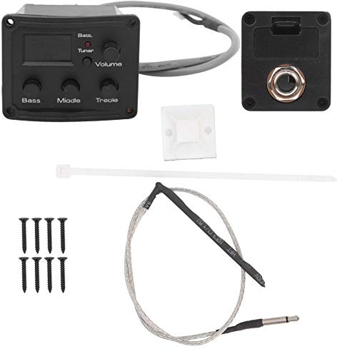Tenor-Ukulele-Tonabnehmer, Ukulele-Tonabnehmer mit EQ, Ukulele-Tonabnehmer, EQ-Farbtuner mit LED-Anzeige, Elektrische Box, 3-Segment-Equalizer, Musical