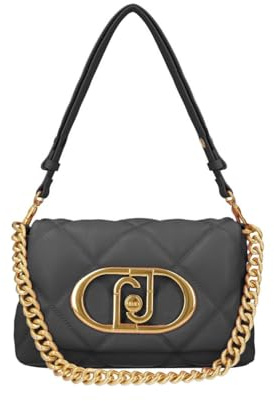 LIU JO Borsa a tracolla comoda, versatile e capiente, dal tessuto trapuntato matelassé, con chiusura con patta calamita. Presenta tasche interne di cui una con zip. Dispone di due tracolle, una a cate