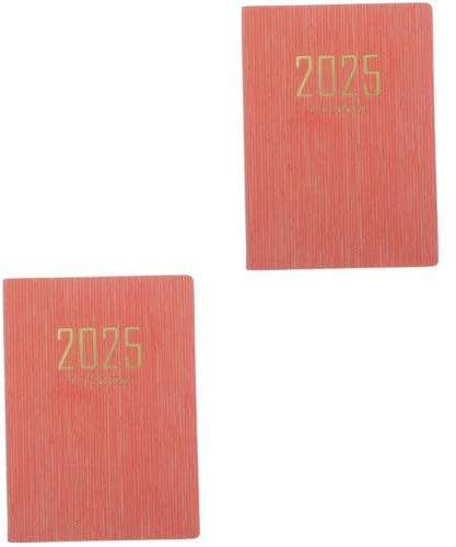 HOODANCOS 2 Stücke 2025 Mini Tagesplaner Notizblock Täglichen Detaillierte Notebook Für Reisende Büro Arbeiter