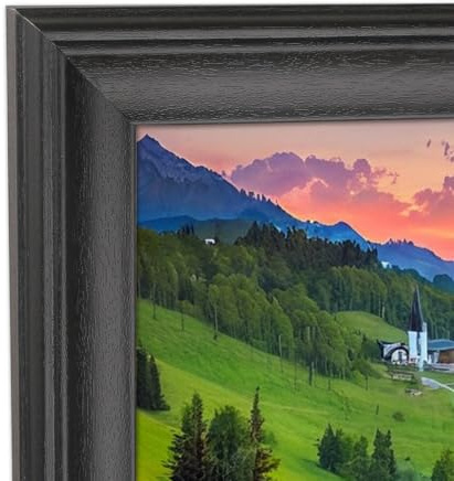 Mxtallup 7x26 Panoramic frame 7x26 Photo Frames for Family Photos Black 7x26Picture Frame Wood including Hanging Hardware for Wall (T23B726)