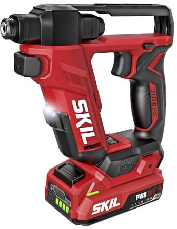 SKIL Compact Brushless Flip Drill Driver with Double Collect Flip Head, Torque Settings & Magnetic On-board Storage, 20V Kit Including 2.0 Ah USB-C Battery and Charger - DL6300D-12