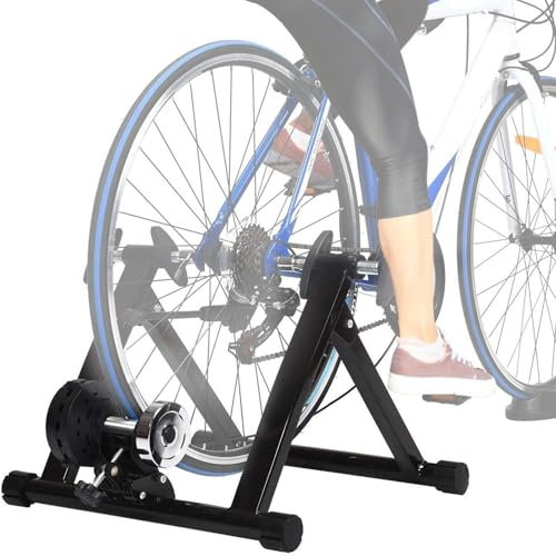 lwjunmm Rullo per Bicicletta Pieghevole con 6 Livelli di Resistenza,Compatibile con Ruote da 26 a 29,MTB e Strada,Allenatore per Allenamento Indoor