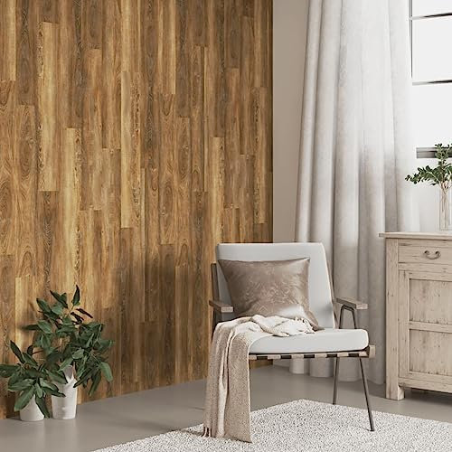 Baumaterialien Wandverkleidung Wandpaneele Holzoptik Braun PVC 4,12m²