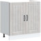 vidaXL Lucca Sink Base Cabinet - Concrete Grey - Engineered Wood - Adjustable Feet - 80x46x81.5 cm