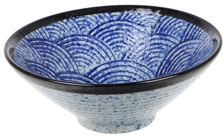 ASerZenith Cuenco Grande de cerámica Japonesa para Sopa de Fideos Ramen Cuenco Vintage para Udon para Ramen instantáneo Ensalada y Cereales Ideal para Uso en cocinas, hogares y restaurantes