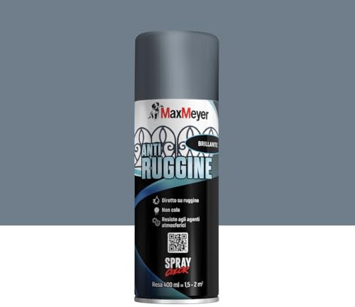 MAXMEYER Spray Antiruggine Brillante R7040 Grigio 0.400L