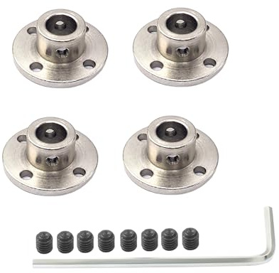 4 Pcs 10mm Flange Shaft Coupling,High Hardness Rigid Flange Coupling Motors Guide Shaft Support Coupler for DIY Project RC Model Motors