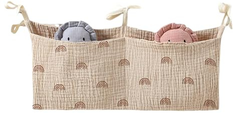 Générique Organisateur De Rangement Pour Berceau,Poches Organisatrices Couches Bébé - Organisation Portable Pour Biberons, Livres Et Accessoires De Cododo