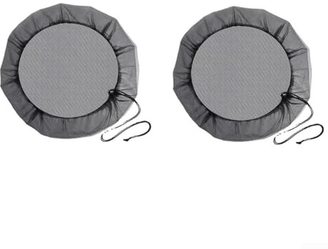 GLFLOW Mesh Cover for Rain BarrelsHeavy Duty Net Adjustable Cord Water Tank Protective Screen Filter System Garden Rainwater Collection(100 cm)