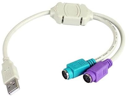 Adaptateur USB - Câble avec 2 entrées PS/2 Femelle, idéal pour connecter des périphériques, Combinaison de polyvalence et de compatibilité.