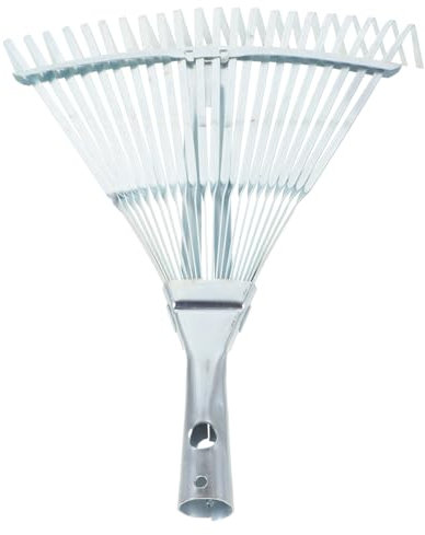 Tofficu Rastrello Per Foglie Da Giardino in Metallo Regolabile 22 Denti Testa Estensibile Per Prato Cortile e Giardinaggio Multiuso Leggero e Portatile