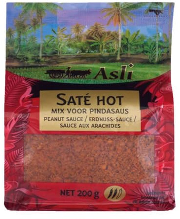 Mezcla Satay Picante con Cacahuete 200 g Pack 2 para salsa y marinados estilo sudeste asiático, ideal para brochetas, noodles y dip