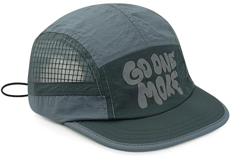 Clakllie Quick Dry 5 Panel Running Hat Breathable Mesh Hat Short Peak Hats Short Brim Baseball Cap Sport Cap,BSSD2504-Grey