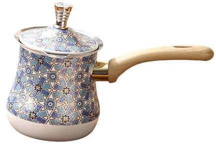 Cafetière turque en acier inoxydable - Pour faire fondre du chocolat, du beurre - Portable - Facile à nettoyer - Pour cuisinière à gaz, plaques à induction, maison, cuisine, restaurant, café, bureau