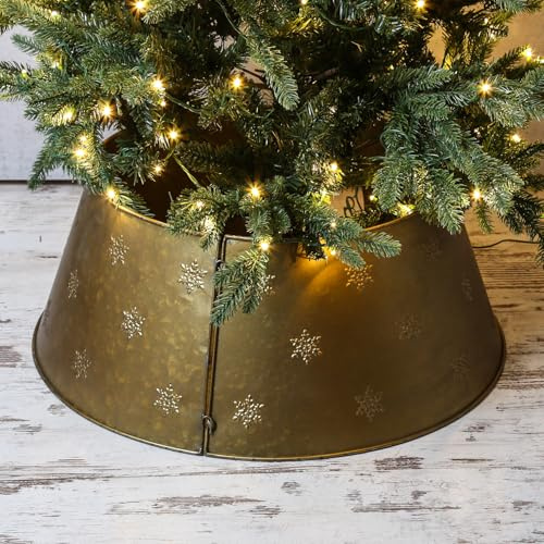 Weihnachtsbaumrock Weihnachtsbaumring Baumständer Umrandung Gold (70cm Durchmesser Gold)