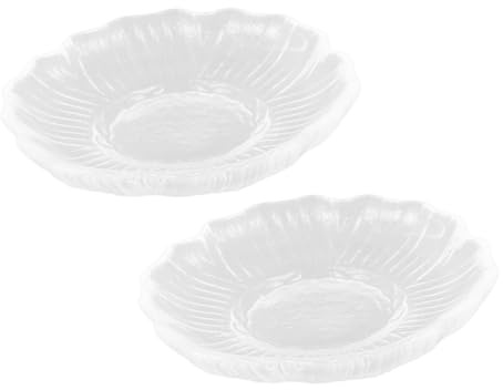 MOLUCKFU 2 piezas Platillo de Vidrio Transparente de Unidades Posavasos Decorativo y de Mesa para Hogar Restaurantes y de Té Reutilizable