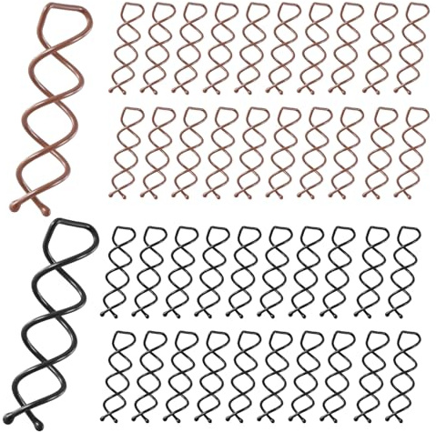 Molain 40 Pcs Spiral Hair Pins, Non-Scratch Round Clip & Bun Twist, Stylish Bun Bobby Pins, Premium Spin Pins for Girls and Women