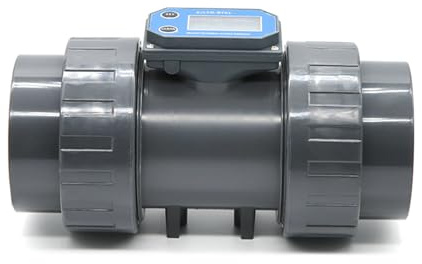 Flussometro digitale a turbine, adatto per irrigazione di fattorie e giardini con display LCD, misura acqua, benzina, cherosene, metanolo, elettronico, display LCD
