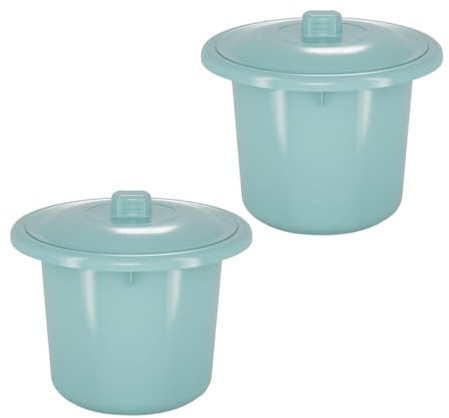 CIYODO Lot de 2 Pots D’Urine pour Garçon et Filles avec Couvercle Plastique Épais Pot Toilette Portable pour Bébé Urinoir Nocturne Pratique Adapté Maison et Couleur Aléatoire
