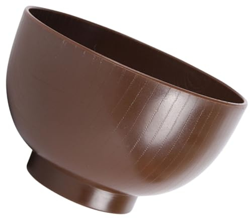 SHINEOFI Tazones de Sopa Japoneses de Plástico Color Café Resistencia al Desgaste Rebabas, Reutilizables para Actividades y Reuniones