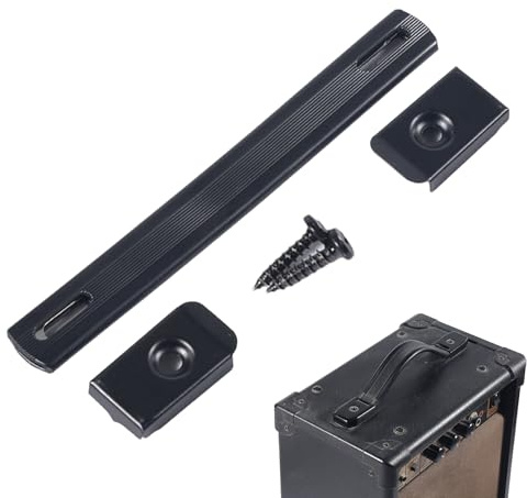 Ersatzgriff für Gitarrenkoffer, Lautsprechergriff, Eisen-Schnalle | mit 2 Schrauben, weiches Kunstleder, Lautsprecher-Hardware-Schnalle für Gitarren-Box