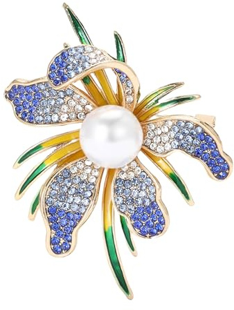 Spilla con orchidee Spilla con fiori sofisticati Gioielli da donna perfetti per riunioni lavoro e feste con orchidee