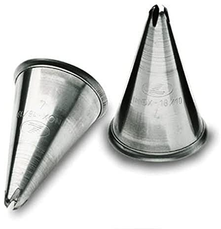Lacor 68942 - Pack 6 Boquillas Rosa, Acero inoxidable,12 mm | En acero inoxidable, para un uso práctico y profesional en cocina; ideal para cocina profesional y uso diario en casa
