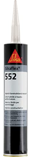 SIKA - Primerloser Konstruktionsklebstoff - Sikaflex-552 - Schwarz - 300ml | Elastisch und stark haftend - Für dauerhafte Verklebungen - Hohe Belastbarkeit - Ideal für anspruchsvolle Anwendungen