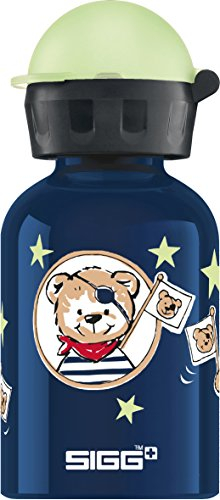 SIGG Little Pirates Kinder Trinkflasche (0.3 L), schadstofffreie Kinderflasche mit auslaufsicherem Deckel, federleichte Trinkflasche aus Aluminium