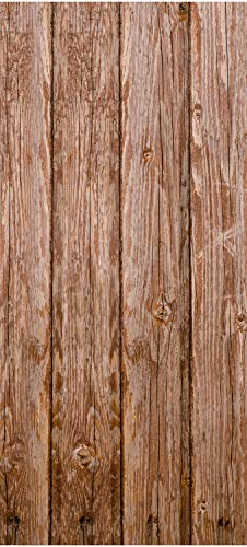 wandmotiv24 Türtapete Holzwand 100 x 200cm (B x H) - Dekorfolie selbstklebend Sticker für Türen, Türfolie, Aufkleber, M0689