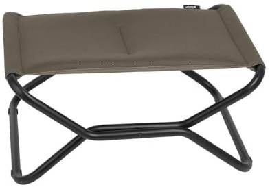 Lafuma MOBILIER - Gepolsterte klappbare Fußstütze/Hocker Next - UV-beständiges AirComfort-Gewebe - Für Liegestühle auf Terrasse, Garten, am Pool - Höchster Komfort - Taupe